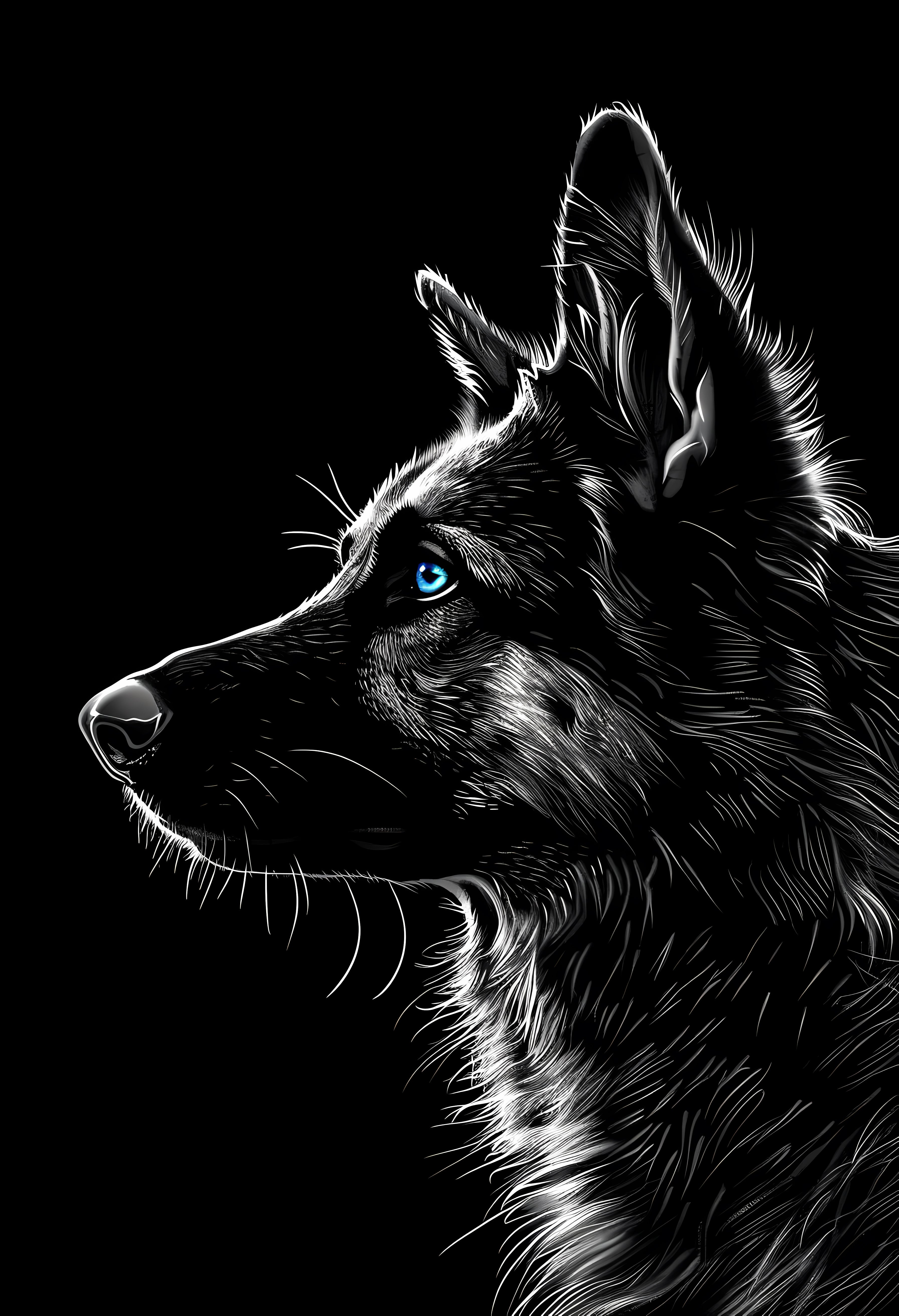 Premium Matte Wolf Art Poster on Durable White Paper