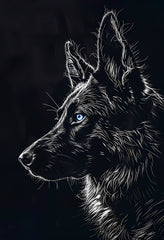 Luxury Wolf Profile Premium Matte Paper Poster