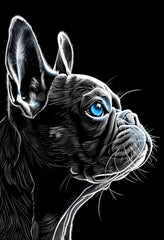 Premium Matte Paper Poster with Intricate French Bulldog Artwork