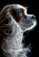 Stylized Cavalier King Charles Spaniel Premium Matte Paper Poster