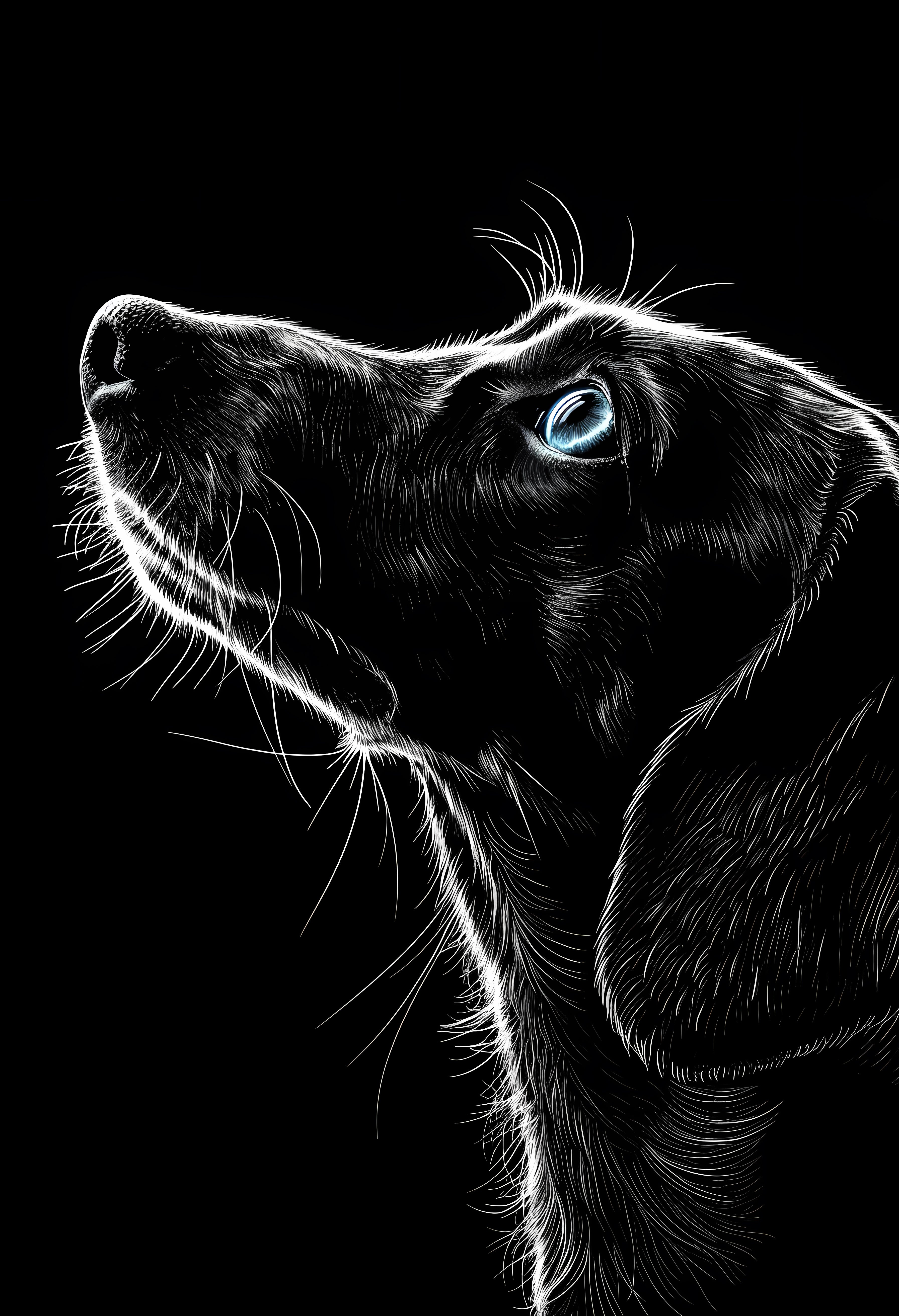 Premium Matte Paper Poster with Striking Dog Artwork